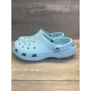 Crocs Classic Clogs Womens 10 Mens 8 Shoes Slip On Light Turquoise Blue